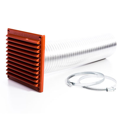 Rytons DVKIT100TC 100mm Direct Ventilation Kit with 66 Louvre Grille