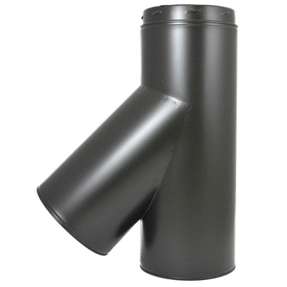 Sflue - 150mm - 135 Degree Tee - Black (2141306B)