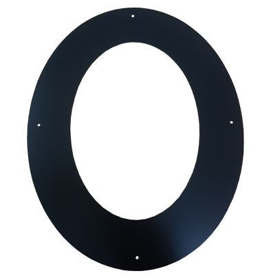 Sflue - 125mm - Wall Cover Ring 45 Degrees (175mm Actual Diameter) - Black (2108405B)
