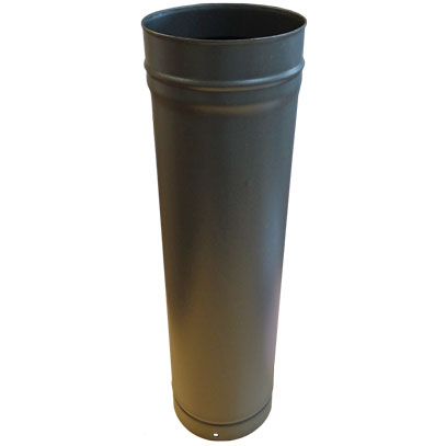Stove Pipe - 125mm - 500mm Adjustable Length - Matt Black