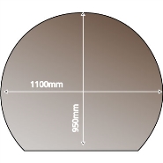 Glass Hearth - Circle with Slice - Smoked (249-53154)