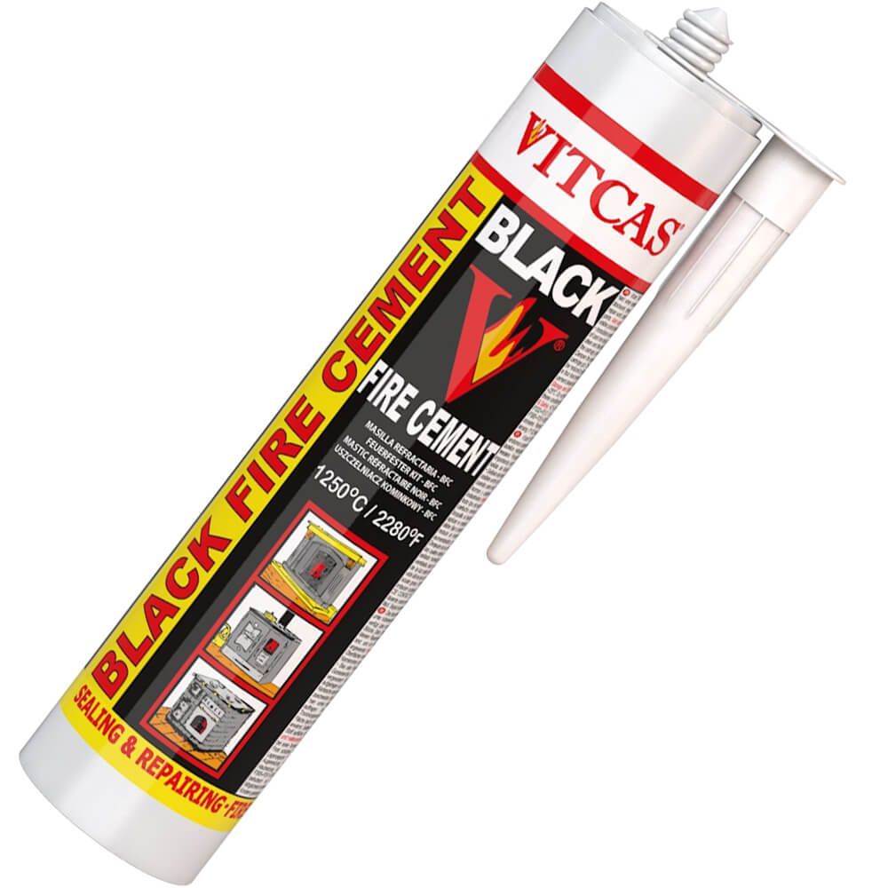 Fire Cement - Black 1250C - 310ml (93-FCC-B)