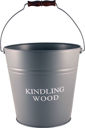 Large Kindling Bucket - Grey