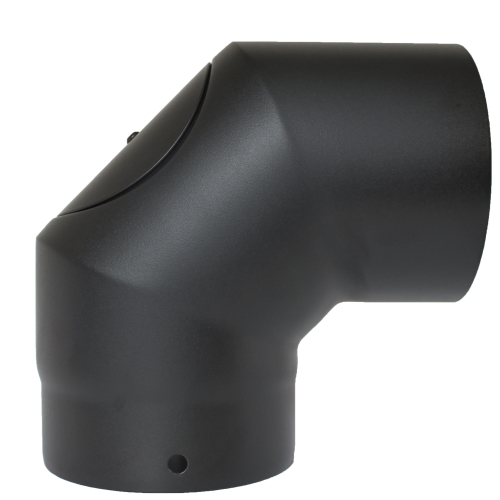 Vit Smooth - 150mm - 90 Elbow with Door - Matt Black (67-150-040)