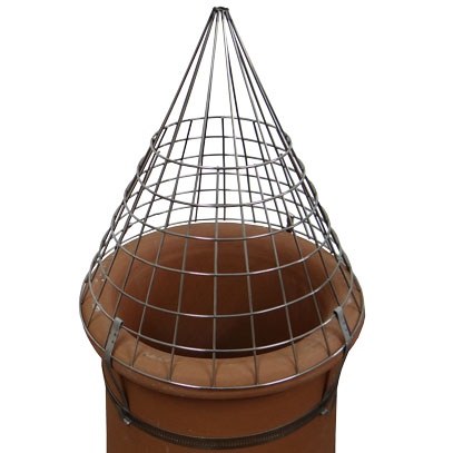 Cone Top Birdguard - St/St - Solid Fuel - Unpainted