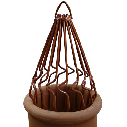 MAD Decorative Chimney Birdguard - Steel - Solid Fuel - Terracotta