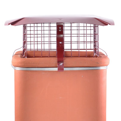 Brewer Birdguard - Aluminium - Solid Fuel - Terracotta - Square