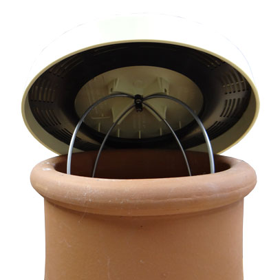 CCAP Buff Chimney Capping Cowl fits disused Chimney Pots Up To 11" 280mm C-Cap 