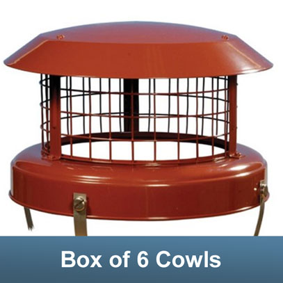 Colt High Top Birdguard - Aluminium - Solid Fuel - Terracotta - Box of 6