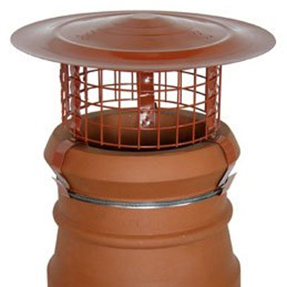 Hi Top Bonnet Birdguard - St/St - Solid Fuel - Terracotta