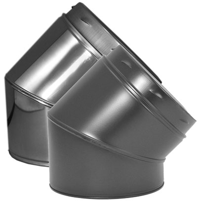 Twin Wall Flue SFL Sflue St/St and Black - 125mm ID