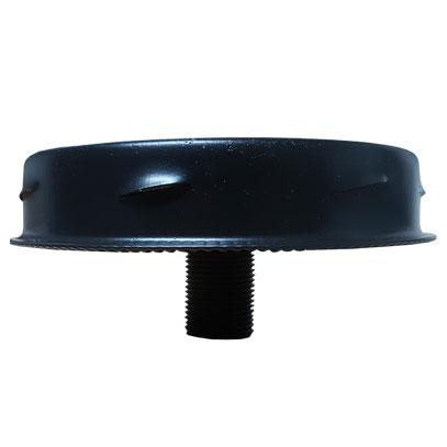 Sflue - 150mm - Tee Cap with Drain - Black (42-150-037)