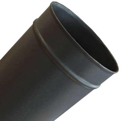 Stove Pipe - 150mm - 250mm Length - Matt Black