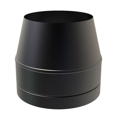 KWPro - 150mm - Cone Top Cowl - Black (37-150-093)