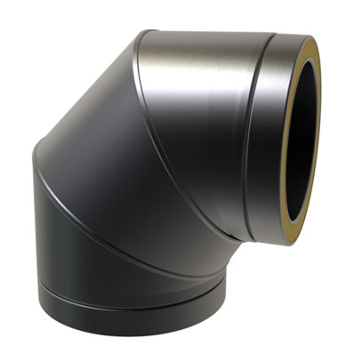 KWPro - 200mm - 90 Degree Elbow - Black (37-200-030)