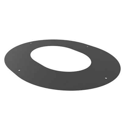 KWPro - 150mm - Round Finishing Plate 45 Degrees One Piece - Black (200mm Actual Diameter) (55-150-114)