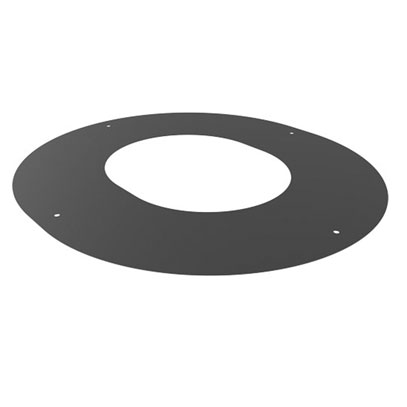 KC - 200mm - Round Finishing Plate 90 Degrees One Piece - Black (250mm Actual Diameter) (55-200-113)