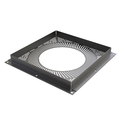 KWPro - 150mm - Ventilated Firestop Plate - Black (37-150-073)