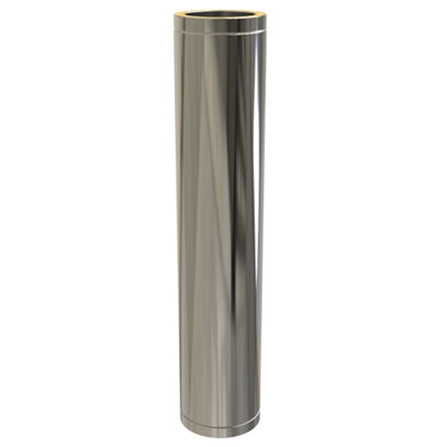 6" Convesa KC Twin Wall Stainless Steel Insulated Flue Pipe 45° Wall Sleeve 