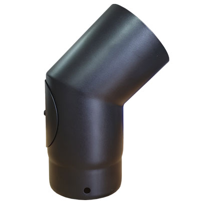 Vit Smooth - 125mm - 33 Elbow with Door - Matt Black (67-125-042)